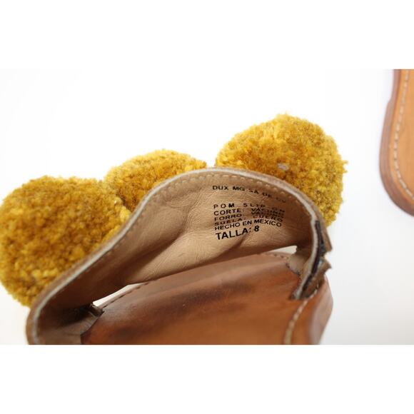 Binge Sandals 8 Kai Pom Pom Slip On Slides Flat Shoes Size Talla Women's 8 - Picture 8 of 14